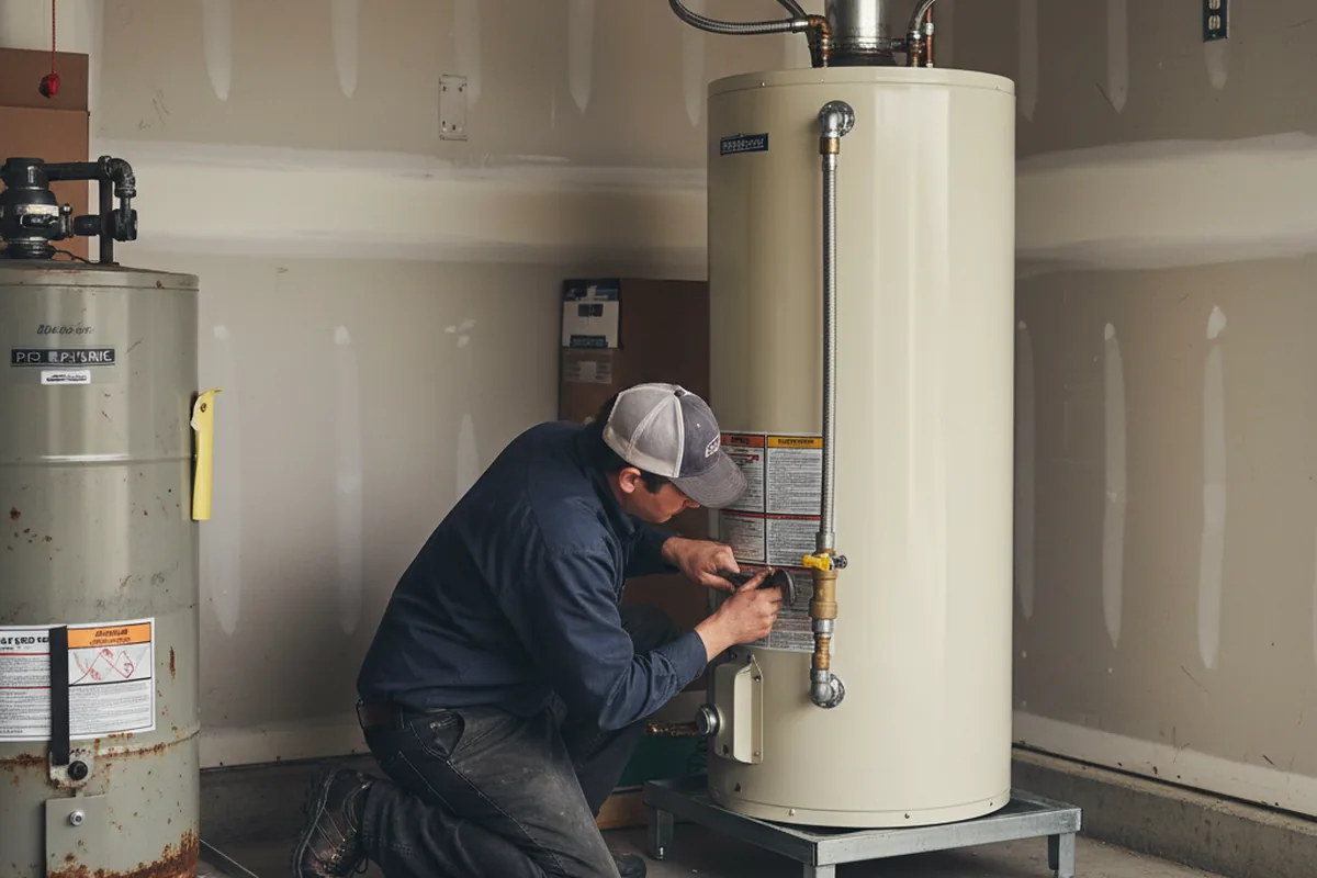 Water heater and shutoff valve replacement in Eucha